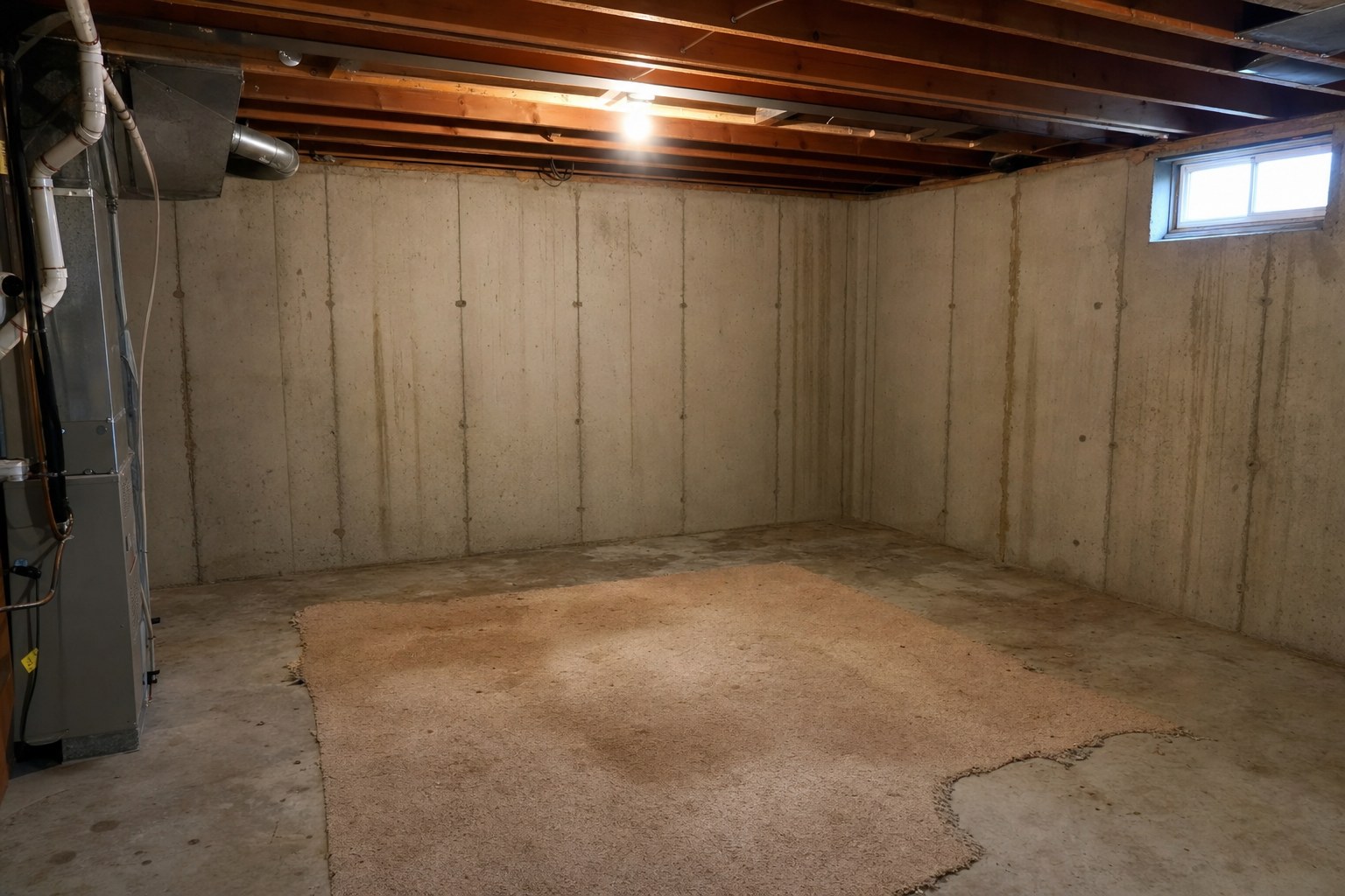 The den in Byron before basement renovation
