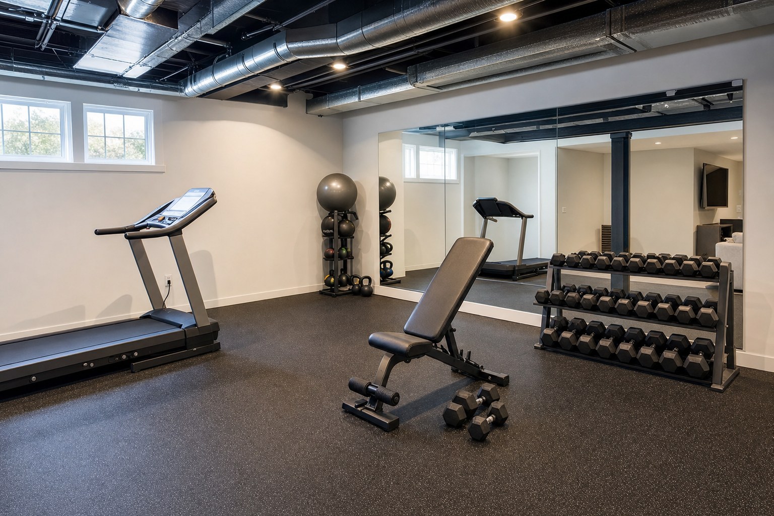 The gym in Kasson finished basement inspiration