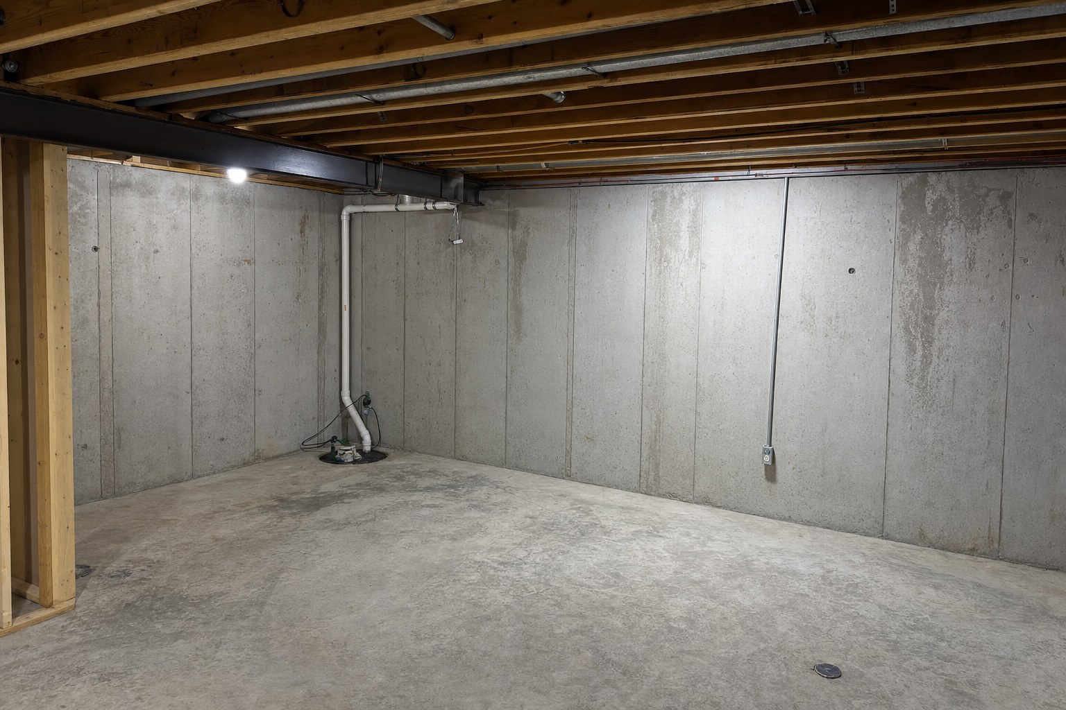 The playroom in Pine Island before basement renovation